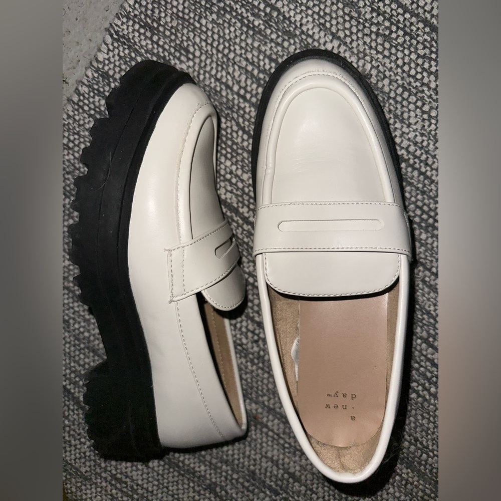 A New Day white platform loafers!!!